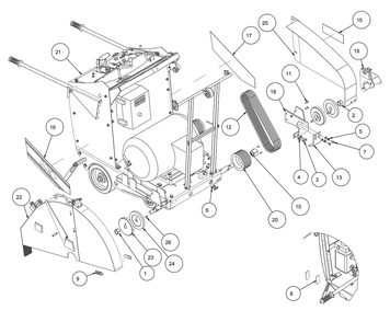 Section 01 Diagram and Parts List for MK-4036B 167439-36 MK Diamond Concrete Saw